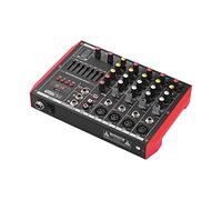 DJ Mixer Controllers Professional Audio Mixer Sound Board Console 6-Channel DJ Controller Sound Mixer USB Recording Ideal for Live Streaming