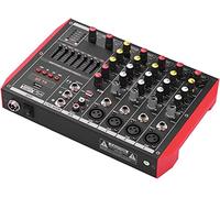 DJ Mixer Controllers Professional Audio Mixer Sound Board Console 6-Channel DJ Controller Sound Mixer USB Recording Ideal for Live Streaming