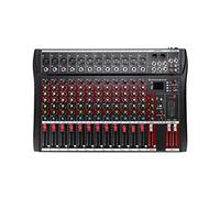 DJ Mixer Controllers USB 12-Channel Professional Audio Mixer Sound Card Built-in 24-bit DSP Digital Effect MP3,Bluetooth,DJ Sound Controller