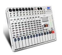 DJ Mixer G-MARK GMX1200 12 channel Professional USB Audio Mixing console Music Studio 8 mono 4 stereo 7 brand EQ 16 Effect Podcast Streaming Audio Interface