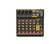 DJ Mixer, OTG Metal Mixer DJ Console Mini6 With Bluetooth 48V Power Delay Repaeat Effect For Sound Mixing Console PC Recording(Mini6 OTG)