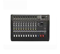 DJ Mixer Profession Powered Mixer 10-Channels Bluetooth Power Mixer Band Amplifier Effect With Voltage Conversion 16DSP Digital Screen Support USB/SD Card 250W Compact Mixing Console