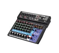 DJ Mixer, Professional Mixer 8-Channel Sound Mixing Console A8 Support Bluetooth USB 48V Power Interface for Party Recording