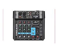 DJ Mixer Small 4-Channel Power Amplifier Mixer Mixing Bluetooth USB High Power Balance Machine With USB/SD Card USB Interface USB Music Playback Compact Mixing Console