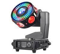 DJ Moving Head Light 120W, RGBW Stage Spotlight with DMX512 Control | 540° Rotating Beam Strobe Effects Disco Party Lights for Live Show Club Wedding Event Bar