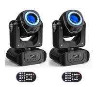 DJ Moving Head Light, Strobe Spot LED Stage Light with DMX Controller, Remote Control, 8 Patterns & Color, Dithering & Rotation Speed Adjustable, Indoor Party Disco Lights for Parties 30W 1pcs