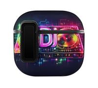 DJ Music Lover Earphone Case Cover Compatible with AirPods 4 Buckle Black Edge