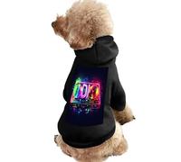 DJ Music Lover Warm Dog Hooded Sweatshirt with Hat Soft Pet Pullover Clothes for Small Medium Large Pets