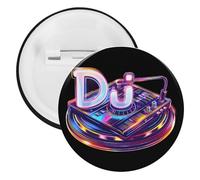 Dj Music Player Sound Cool Brooch Pins Personalized Tinplate Badges Cute Lapel Pin Party Decorations 12PCS