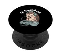 DJ NeedleBeat Hedgehog DJ Music Party Club Vibes PopSockets Adhesive PopGrip