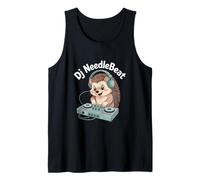 DJ NeedleBeat Hedgehog DJ Music Party Club Vibes Tank Top