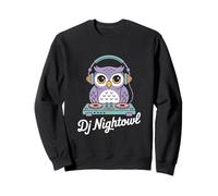 Dj Nightowl Owl DJ Headphones Turntable Nightlife Sweatshirt