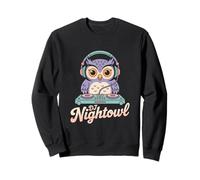 DJ Nightowl Owl DJ Headphones Turntable Nightlife Vibes Sweatshirt