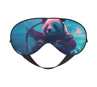 DJ Panda Hot Air Balloon Sleep Mask, Eye Masks for Sleep Double-Sided, Sleep Masks for Women Men, Blackout Eye Covers for Sleeping, Travel