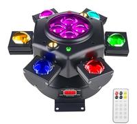 DJ Party Light, 150W RGBW 4in1 LEDs Stage Lights, DMX 512 Control Infinite Rotation With Sound Activated for Wedding, Party and Live House