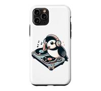 DJ Puffin Spinning Vinyl Turntable Music Bird Case for iPhone 11 Pro