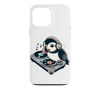 DJ Puffin Spinning Vinyl Turntable Music Bird Case for iPhone 13 Pro Max