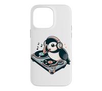 DJ Puffin Spinning Vinyl Turntable Music Bird Case for iPhone 14 Pro Max