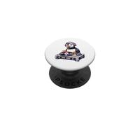 DJ Puffin Vintage Turntable Vinyl Music Bird PopSockets Adhesive PopGrip