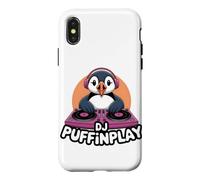 DJ Puffinplay Cartoon Puffin DJ Mixer Party Case for iPhone X/XS