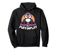 DJ Puffinplay Cartoon Puffin DJ Mixer Party Pullover Hoodie