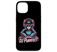 DJ Purrfect Cat DJ EDM Rave Music Turntable Vibes Case for iPhone 13