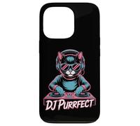 DJ Purrfect Cat DJ EDM Rave Music Turntable Vibes Case for iPhone 13 Pro