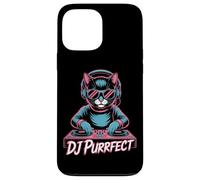 DJ Purrfect Cat DJ EDM Rave Music Turntable Vibes Case for iPhone 13 Pro Max