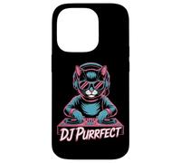 DJ Purrfect Cat DJ EDM Rave Music Turntable Vibes Case for iPhone 14 Pro
