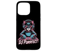 DJ Purrfect Cat DJ EDM Rave Music Turntable Vibes Case for iPhone 15 Pro Max