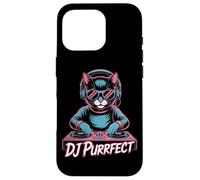 DJ Purrfect Cat DJ EDM Rave Music Turntable Vibes Case for iPhone 16 Pro