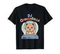DJ Quokkarolla Cute Quokka DJ Headphones Turntable EDM T-Shirt