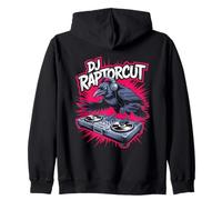 DJ Raptorcut Raven DJ Turntable Scratch Vinyl Zip Hoodie