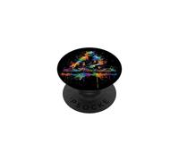 DJ Rave EDM Music Festival DJ and Turntable Paint Splash Art PopSockets Adhesive PopGrip
