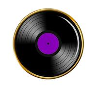 DJ Record Purple Label Pin Badge
