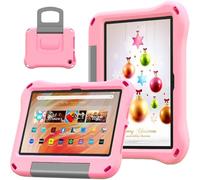 DJ&RPPQ Case for 10 inch Tablet Kids,Light Weight Shock Proof Handle Stand Kids Friendly Case.2023/2021 Release.Incompatible with iPad Samsung 10in Tablet. (Light Pink)