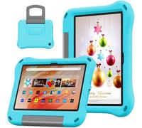 DJ&RPPQ Case for 10 inch Tablet Kids,Light Weight Shock Proof Handle Stand Kids Friendly Case.2023/2021 Release.Incompatible with iPad Samsung 10in Tablet. (Light Blue)