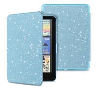 DJ&RPPQ Case for 7" Kinlde Paperwhite 12th Gen & Kindle Colorsoft Signature Edition 1st Gen 2024 Release, Not for Remarkable Kobo 7 inch, PU Leather Cover with Auto Sleep/Wake-Bling Blue