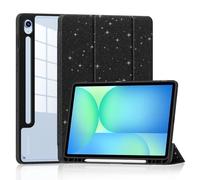 DJ&RPPQ Case for Samsung Galaxy Tab S10 FE 2025/S9 FE 10.9 inch/ S9 11 inch 2023, Slim Light Tri-fold Stand Clear Back Cover Samsung Galaxy Tab S10 FE/S9 FE/S9 Case with Auto Sleep/Wake - Black