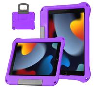 DJ&RPPQ Kids Case for iPad 9th / 8th / 7th Generation (iPad 10.2 Inch 2019/2020/2021), Lightweight & Shockproof Handle Stand Case Compatible with iPad Pro 10.5" / iPad Air 3 10.5" / iPad 10.2 (Purple)