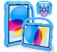 DJ&RPPQ Kids Case for iPad A16 11th Generation (11-inch,2025)/ 10th Generation(10.9 Inch,2022)/ Air 5th/ 4th Gen 10.9”,360° Rotate Handle/Stand,Duty Military Grade Durable Shockproof Stand Cover.Biue