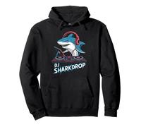 DJ SHARKDROP Rave EDM Club Music Shark With Mixer Pullover Hoodie