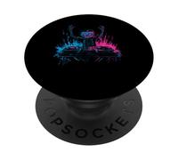 DJ Skeleton Halloween Partygoer Music Lover Party PopSockets Adhesive PopGrip