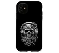 DJ Skull Headphones EDM Festival Rave Music Design Case for iPhone 11