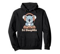 DJ SleepMix Cute Koala With Headphones At Turntable Pullover Hoodie