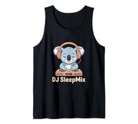 DJ SleepMix Cute Koala with Headphones at Turntable Tank Top