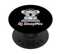 Dj SleepMix Koala DJ Cute LoFi Chill Music Turntables PopSockets Adhesive PopGrip