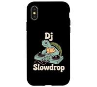 Dj Slowdrop Turtle On The Decks Funny Music Case for iPhone X/XS