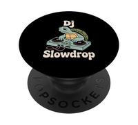 Dj Slowdrop Turtle On The Decks Funny Music PopSockets Adhesive PopGrip