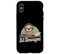 DJ Slowsync Sloth DJ Chill Beats Turntable Headphones EDM Case for iPhone X/XS
